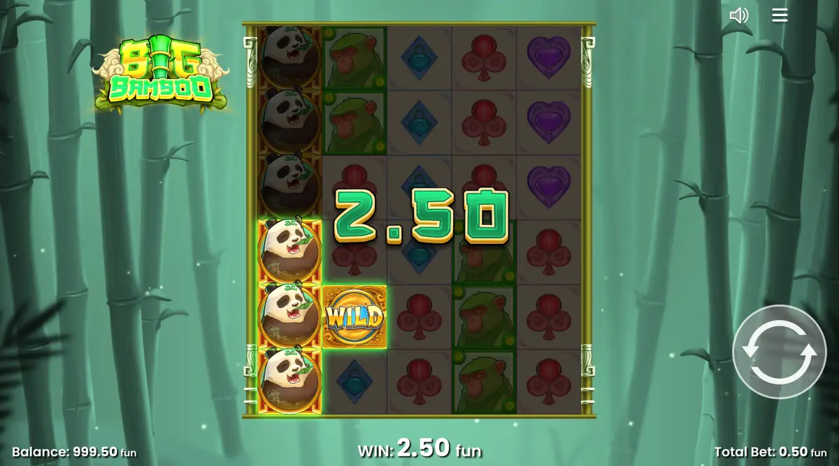 Spielen Sie den Big Bamboo-Spielautomaten, nachdem Sie sich im Casino registriert haben.